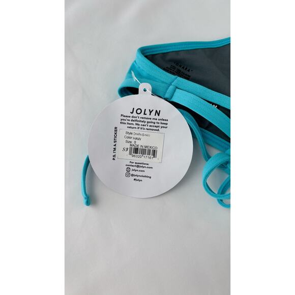 Jolyn Ohara Bikini Top Hawaii Blue Womens Size Small New Swimwear Surf - Picture 5 of 7